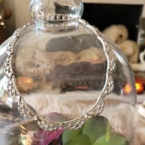 Elegant Vintage Trifari Choker Silver Colored Necklace